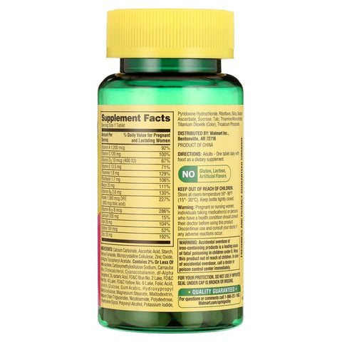 Spring Valley Prenatal Multivitamin/Multimineral for Pregnant and Nursing Women, 100 Tablets