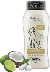 Wahl USA Dry Skin & Itch Relief Pet Shampoo for Dogs – Oatmeal Formula with Coconut Lime Verbena & Pet Friendly Formula, 24 Oz - Model 820004A