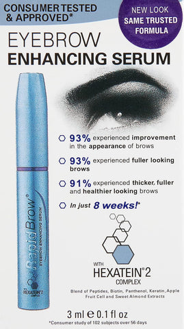 RAPIDBROW Eyebrow Enhancing Serum, 3ml /0.1 Fluid Ounce clear
