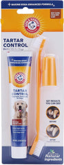 Arm & Hammer for Pets Tartar Control Kit for Dogs | Contains Toothpaste, Toothbrush & Fingerbrush | Reduces Plaque & Tartar Buildup | Safe for Puppies, 3-Piece , Beef Flavor