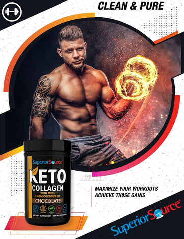 Superior Source Keto Collagen Protein Powder Chocolate (14 oz)