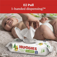 Huggies Natural Care Sensitive Baby Wipes, Unscented, Hypoallergenic, 99% Purified Water, 12 Flip-Top Packs (768 Wipes Total), Packaging May Vary