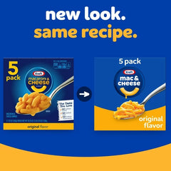 Kraft Original Mac N Cheese Macaroni and Cheese Dinner, 5 ct Pack, 7.25 oz Boxes