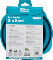 Outward Hound Fun Feeder Slo Bowl, Slow Feeder Dog Bowl, Medium/Mini, Turquoise