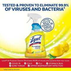 Lysol All Purpose Cleaner Spray, Lemon Breeze, 64oz(2X32oz), Tested & Proven to Kill COVID-19 Virus, Packaging May Vary