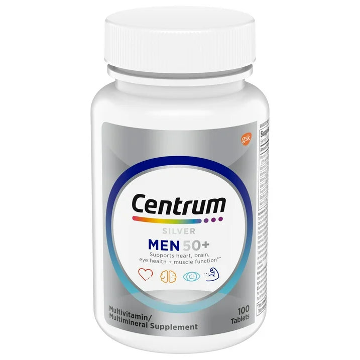 Centrum Silver Men's 50+ Multivitamin, Multimineral Supplement with Vitamin D3, B Vitamins & Zinc