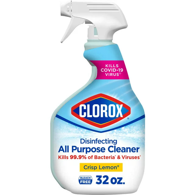 Clorox Disinfecting All Purpose Cleaner Bleach Free, Crisp Lemon, 32 fl oz