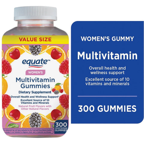 Equate Women's Health and Wellness Support Multivitamin Gummies - 300 Count