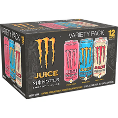 Juice Monster VP, Mango Loco, Pipeline Punch, Pacific Punch, 16 fl oz, 12 Pack