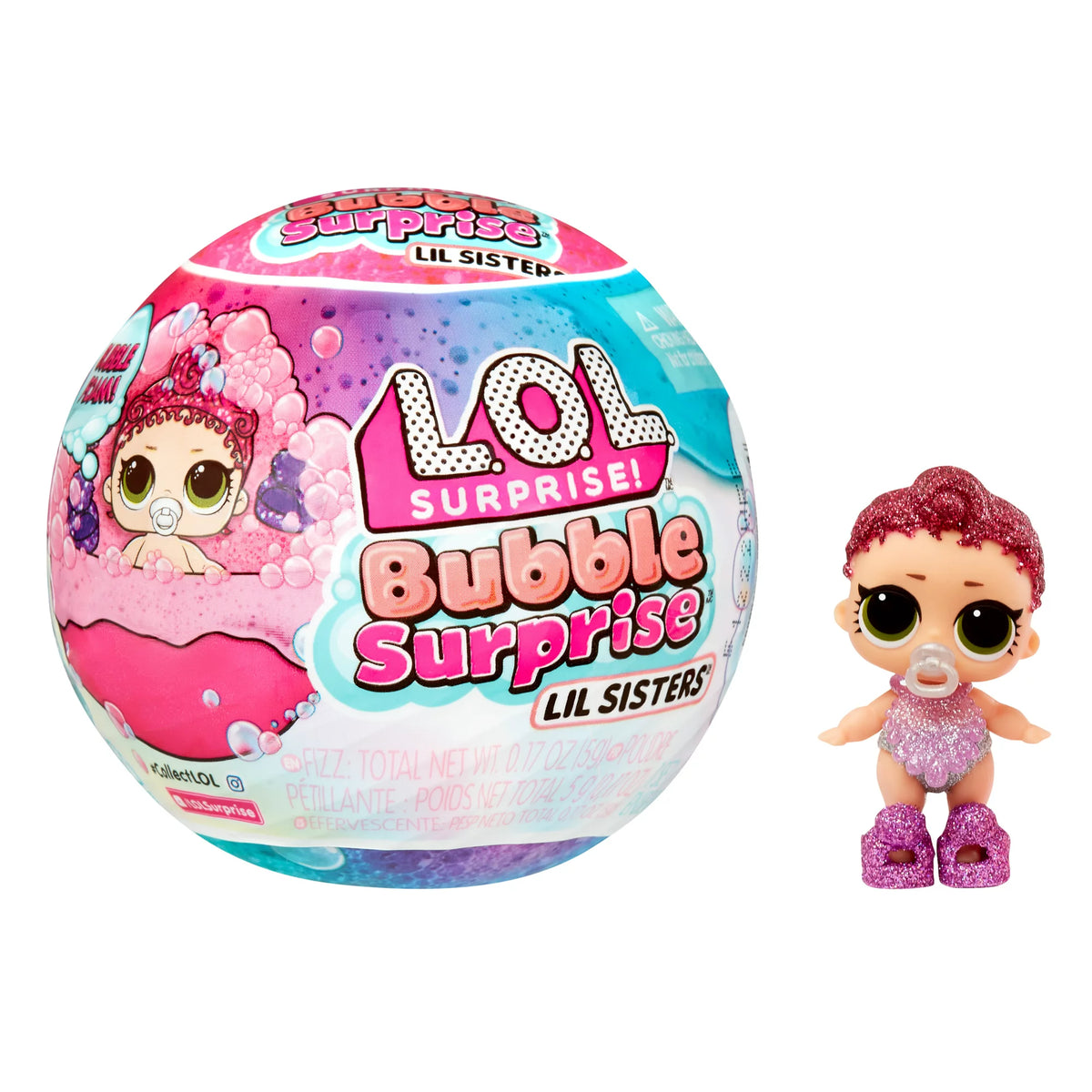 LOL Surprise Bubble Surprise Lil Sisters - Collectible Doll, Baby Sister, Surprises, Accessories, Bubble Surprise Unboxing, Bubble Foam Reaction, Girls Gift Age 4+