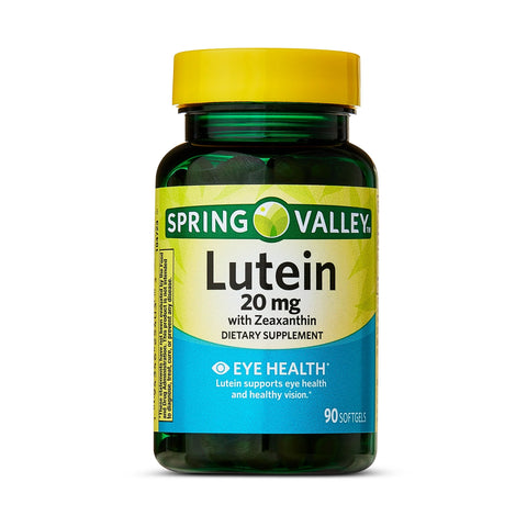 Spring Valley Lutein with Zeaxanthin Softgels, 20mg, 90 Count