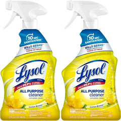 Lysol All Purpose Cleaner Spray, Lemon Breeze, 64oz(2X32oz), Tested & Proven to Kill COVID-19 Virus, Packaging May Vary