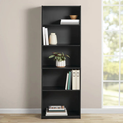 Mainstays 5-Shelf Bookcase with Adjustable Shelves