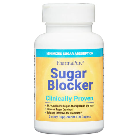 PharmaPure Sugar Blocker Weight Loss Supplement, 90 Capsules | Supports Sugar Absorption Blocking & Craving Control