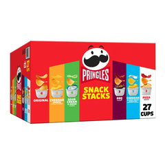 Pringles Snack Stacks Variety Pack Potato Crisps Chips, 19.5 oz, 27 Count