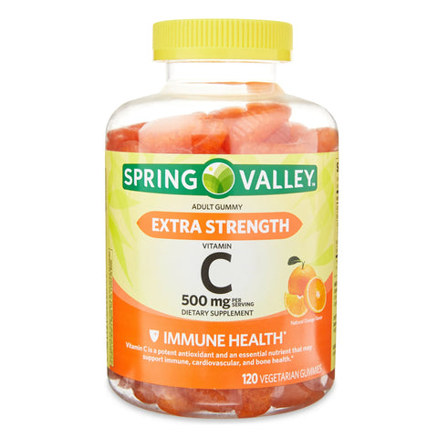Spring Valley Extra Strength Vitamin C Gummies, 500 mg, 120 Ct | Immune Support