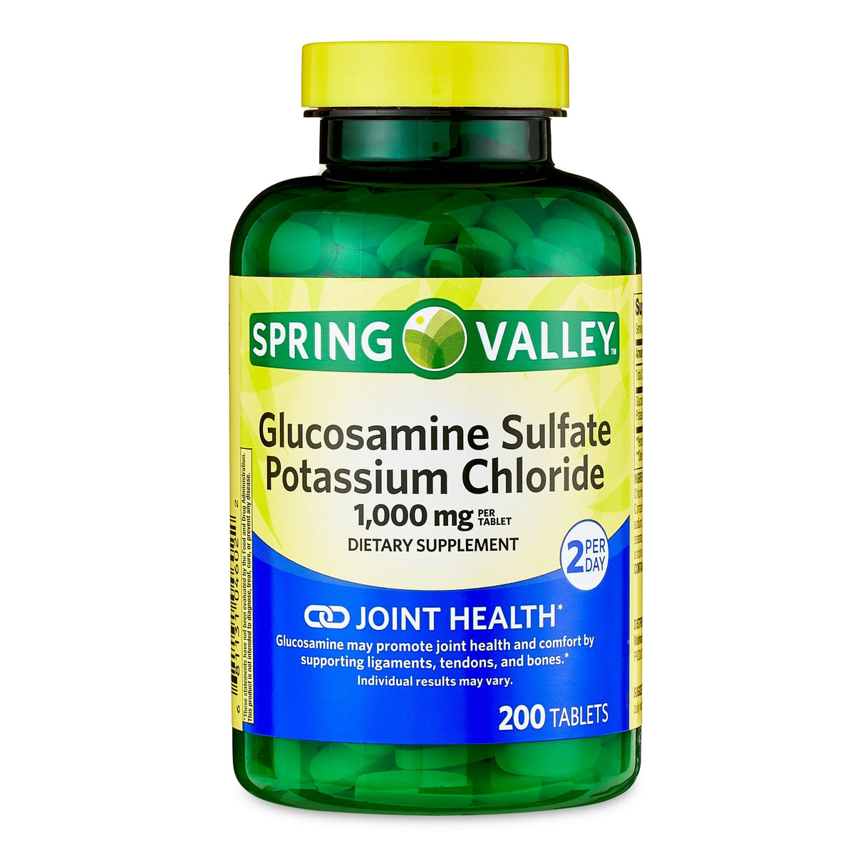 Spring Valley Glucosamine Sulfate Potassium Chloride Tablets, 1,000 mg, 200 Count - Joint Health Support Supplement