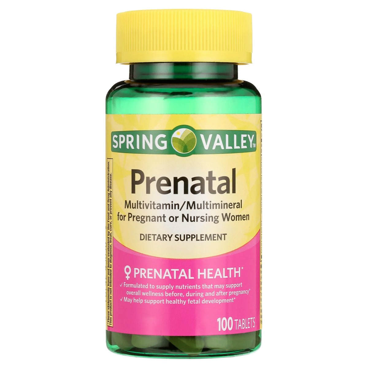 Spring Valley Prenatal Multivitamin/Multimineral for Pregnant and Nursing Women, 100 Tablets