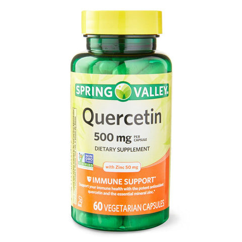 Spring Valley Quercetin 500 mg with Zinc, Dietary Supplement, 60 Vegetarian Capsules