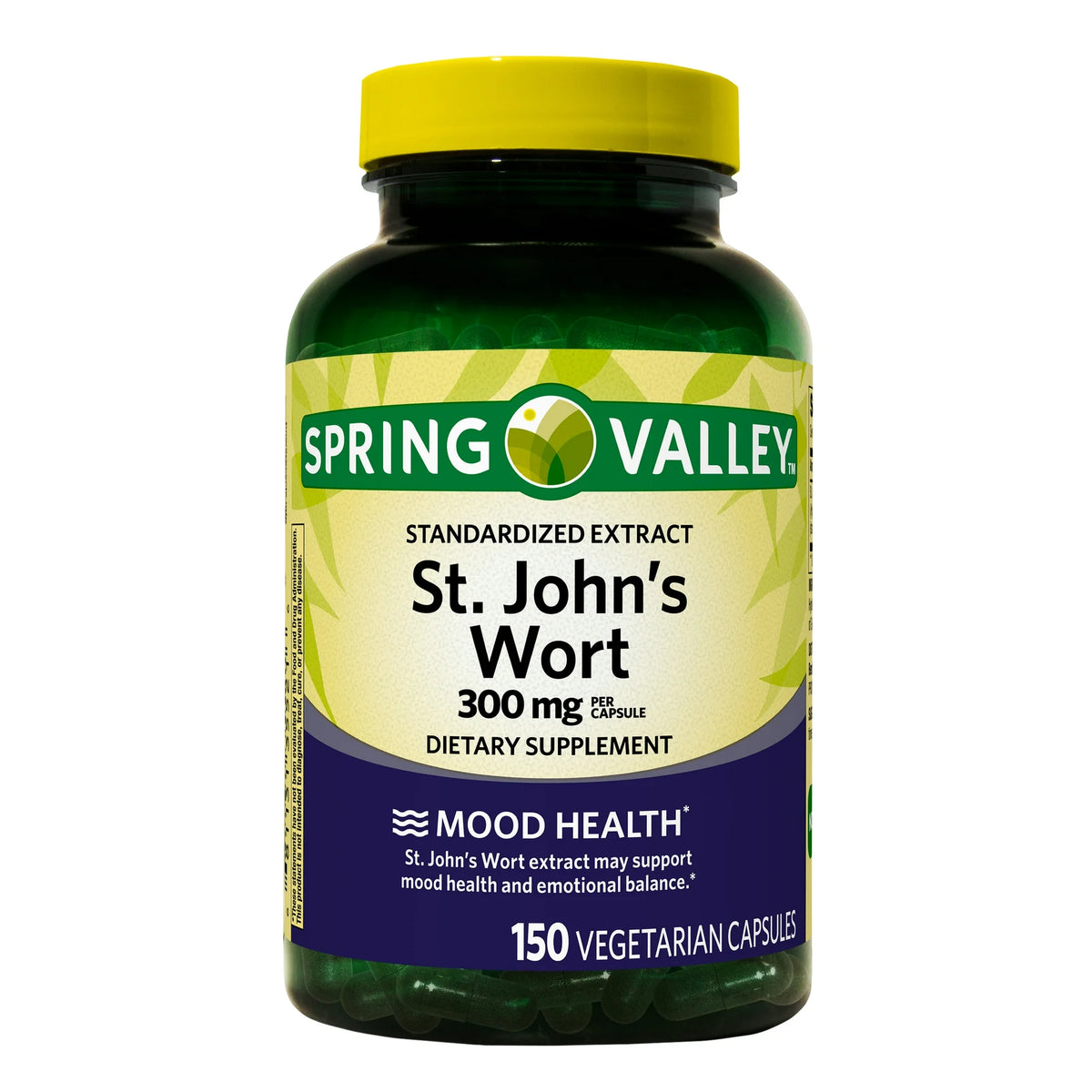 Spring Valley St. John's Wort Standardized Extract Capsules Dietary Supplement, 300 mg, 150 Count