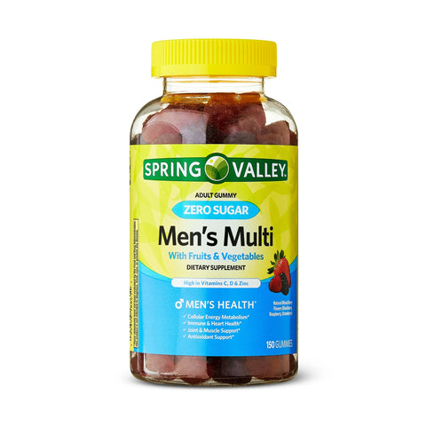Spring Valley Zero Sugar Men's Multi Gummy, 150 Count