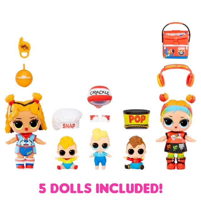 LOL Surprise Loves Mini Sweets S3 Deluxe Kellogg's 4 Dolls, Accessories, Limited Edition Dolls, Candy Cereal Theme, Collectible Dolls Girls Gift Age 4+