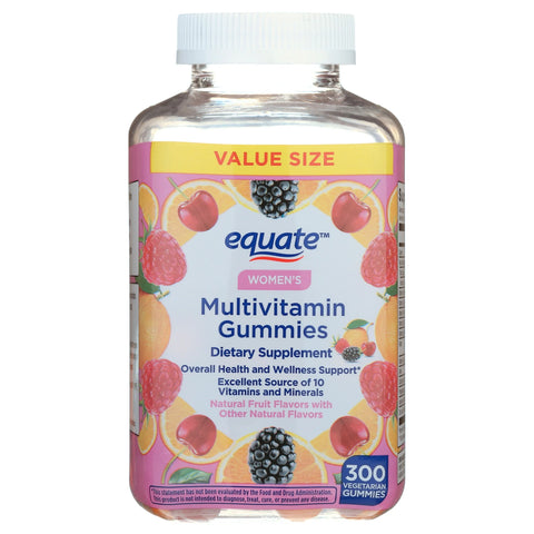 Equate Women's Health and Wellness Support Multivitamin Gummies - 300 Count