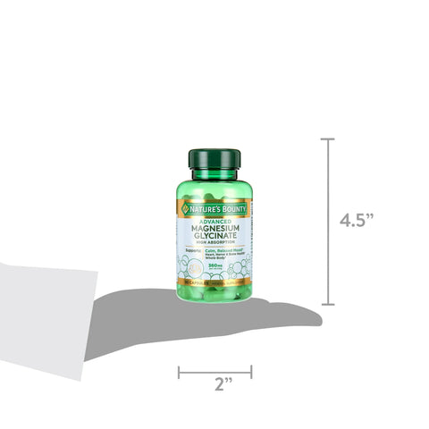 Nature’s Bounty Advanced Magnesium Glycinate Supplement, 360mg, 90 Ct