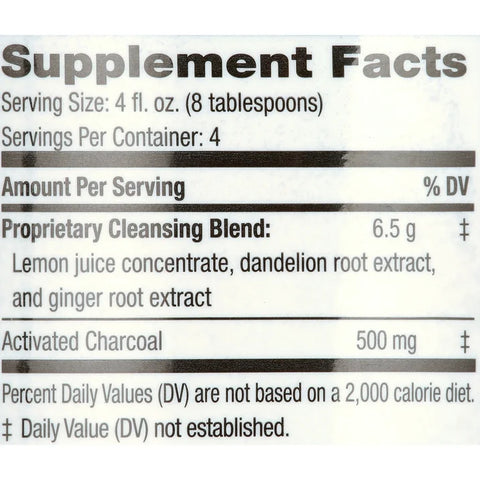 Spring Valley Lemon/Charcoal Cleanse Liquid Supplement – 16 fl oz, 4 Servings