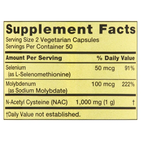 Spring Valley NAC, 1,000 mg Vegetarian Capsules, 100 Count – Immune Support Supplement