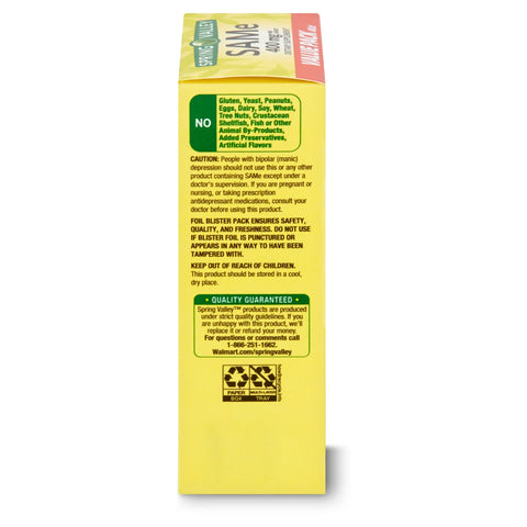 Spring Valley SAMe Dietary Supplement Value Pack, 400 mg, 40 Count