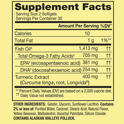 Spring Valley 4-Function Brain Support Dietary Supplement, 60 Softgels