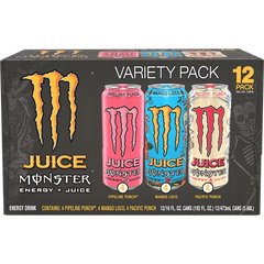 Juice Monster VP, Mango Loco, Pipeline Punch, Pacific Punch, 16 fl oz, 12 Pack