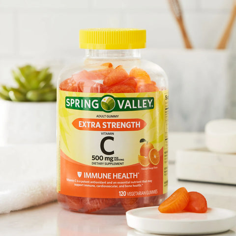 Spring Valley Extra Strength Vitamin C Gummies, 500 mg, 120 Ct | Immune Support