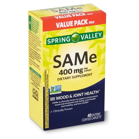 Spring Valley SAMe Dietary Supplement Value Pack, 400 mg, 40 Count