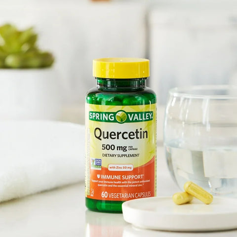 Spring Valley Quercetin 500 mg with Zinc, Dietary Supplement, 60 Vegetarian Capsules