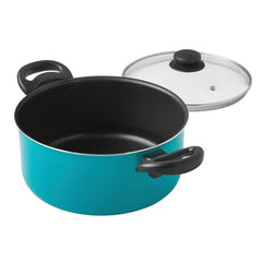 Mainstays 7 Piece Non-Stick Cookware Set Aluminum Teal